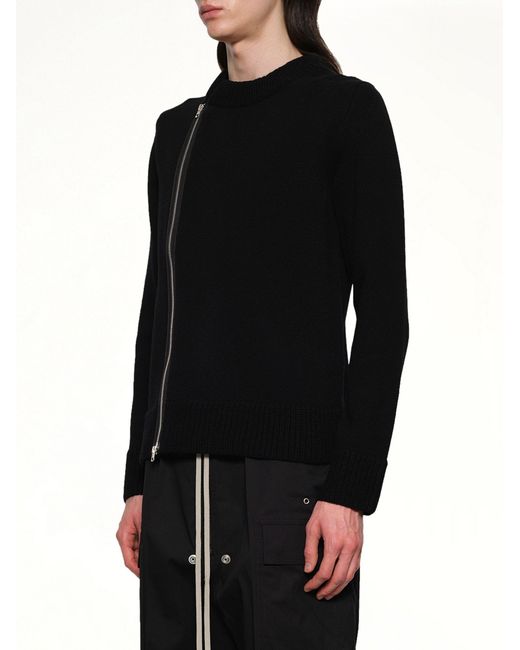 Sacai Black Wool Knit Blouson for men