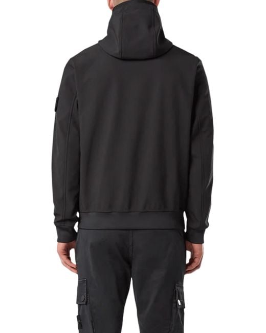 Stone Island Black Soft Shell Light Jacket, 100% Polyester, Size: Small for men
