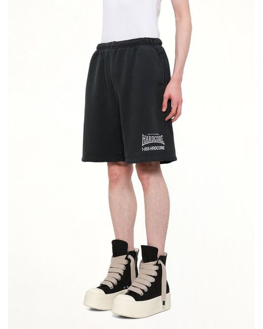 Willy Chavarria Black "Hardcore" Buffalo Sweatshort for men