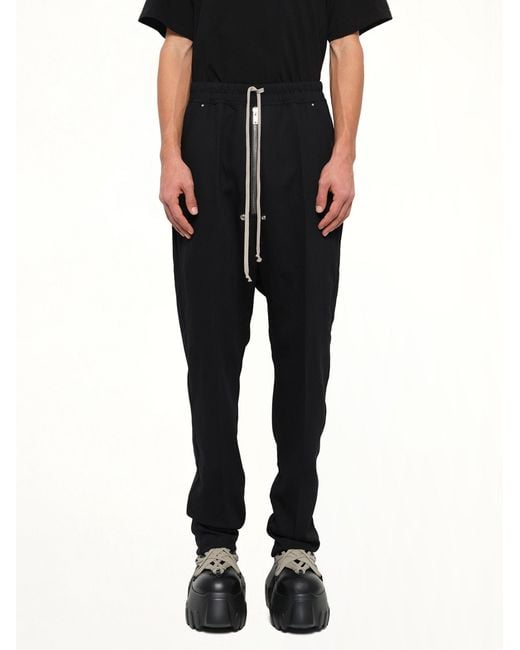 Rick Owens Black Wool Bela Pants for men