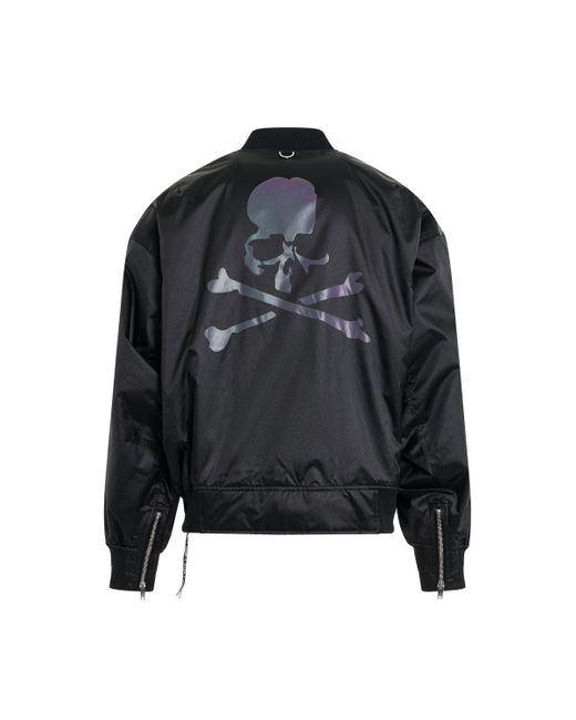 Mastermind Japan Black 'Skull Logo Ma-1 Bomber Jacket, , 100% Nylon, Size: Small for men