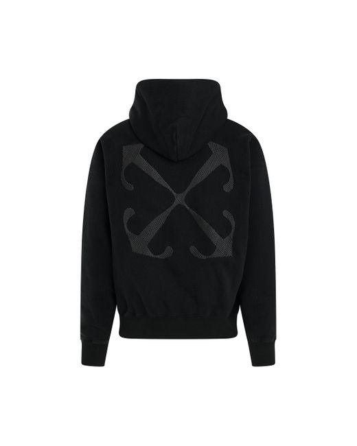 Off-White c/o Virgil Abloh Black Off- Arrow Embroidered Skate Hoodie, Long Sleeves, /, 100% Cotton, Size: Medium for men