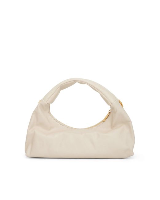 Off-White c/o Virgil Abloh Natural Off- Arcade Shoulder Bag, 100% Calf Leather