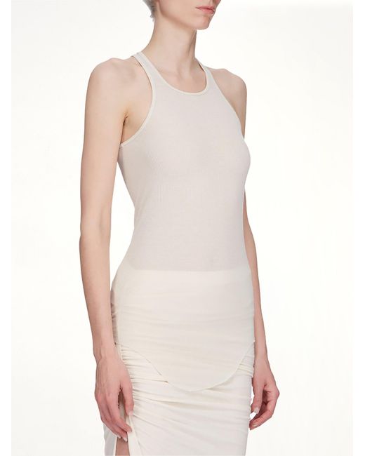 Rick Owens White Basic Rib Tank