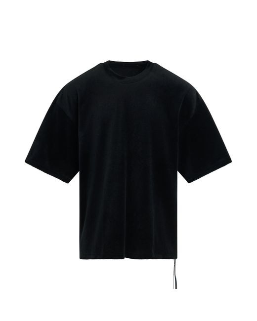 Mastermind Japan Black 'Bleached Velour Boxy Fit T-Shirt, Short Sleeves, , 100% Cotton, Size: Small for men