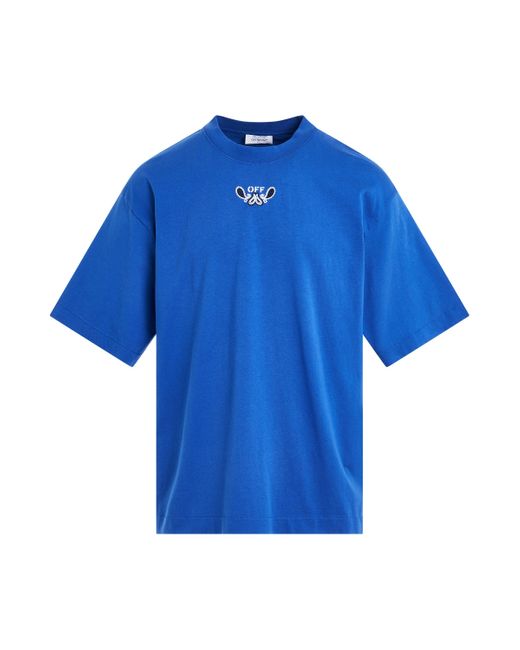 Off-White c/o Virgil Abloh Blue Off- 'Bandana Arrow Skate T-Shirt, Short Sleeves, Nacutical, 100% Cotton, Size: Small for men