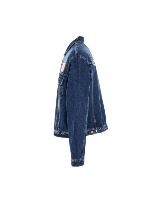 A_COLD_WALL* Blue Back Logo Denim Jacket, Long Sleeves, , 100% Cotton for men