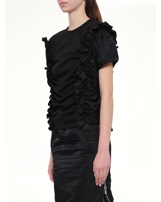 Noir Kei Ninomiya Black Cotton Ponte T-Shirt