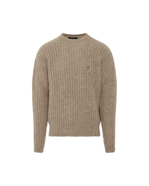 Represent Natural Heavy Rib Sweater, Long Sleeves, , Size: Medium for men