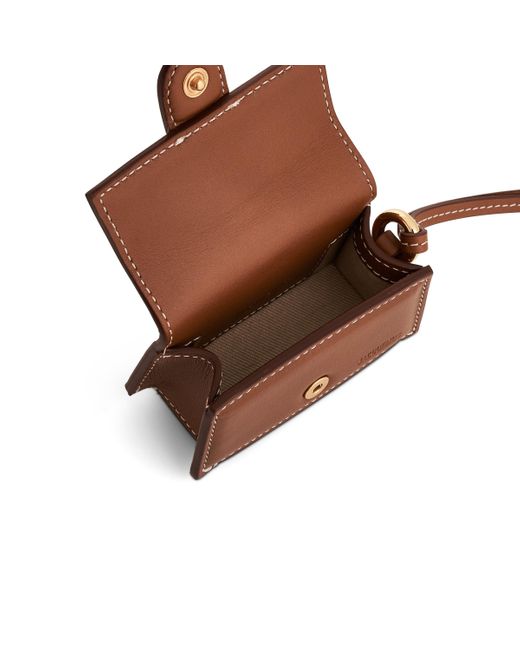 Jacquemus Le Porte Bambino Leather Pouch In Light Brown 2