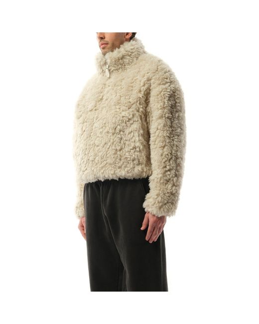Entire studios Fluffy Quarter Zip Jacket Long Sleeves Size Medium in Natural for Men Lyst UK