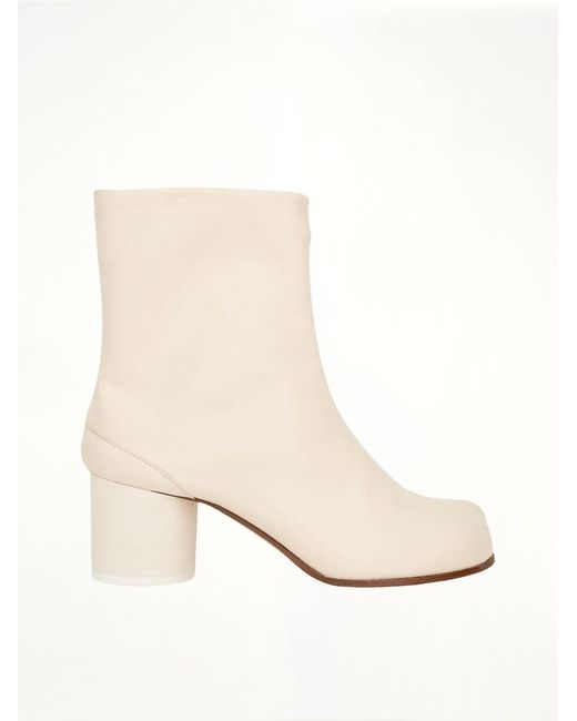 Maison Margiela Natural Tabi Ankle Boots 6Cm Heel