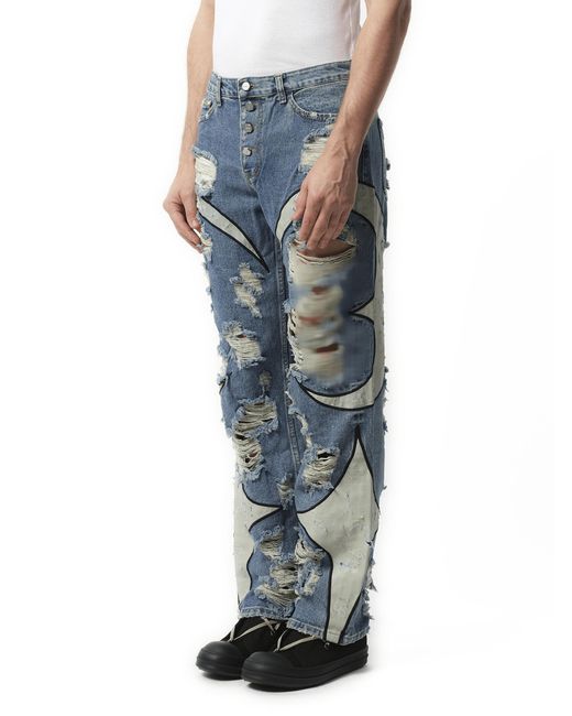 THUG CLUB Tc Leather Washing Denim Pants War Ver, 100 THUG CLUB Tc Leather Washing Denim Pants War Ver, 100