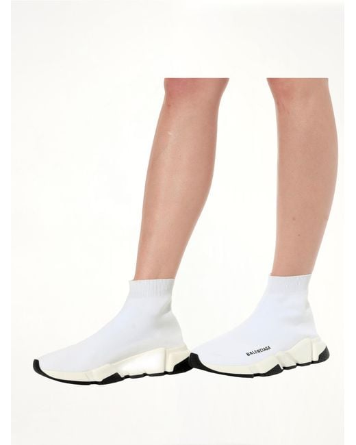 Balenciaga White Logo Speed Sneaker