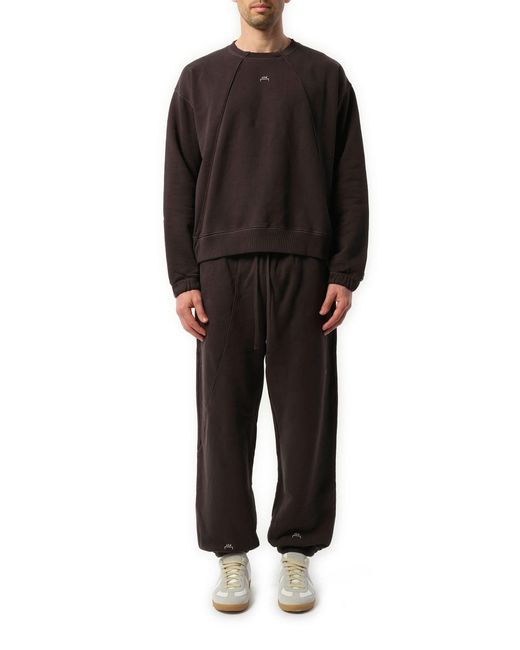 A_COLD_WALL* Black Millbank Crewneck Sweater, Long Sleeves, 100% Cotton, Size: Large for men