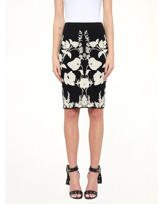 McQueen Black Pencil Skirt