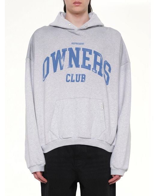 Represent Gray Owners Club Hoodie for men