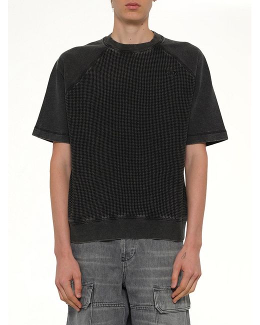DIESEL Black Wafy-Rag T-Shirt for men