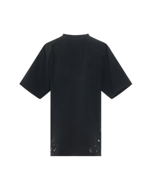 Balenciaga Black 90/10 Large Fit T-Shirt, Short Sleeves, Washed, 100% Cotton