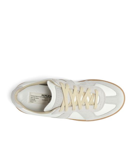 Maison Margiela White Replica Leather Sneakers, , 100% Leather for men