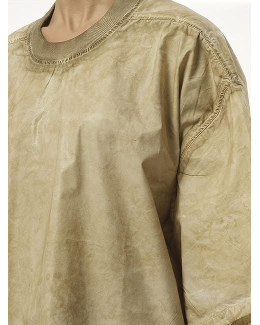 Rick Owens Natural Tommy T, Short Sleeves, 100% Cotton