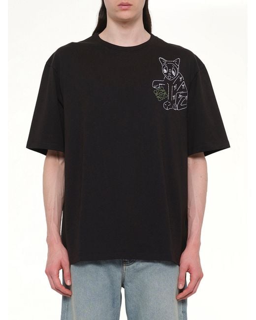 Loewe Black Louis Wain Loose Fit T-Shirt for men