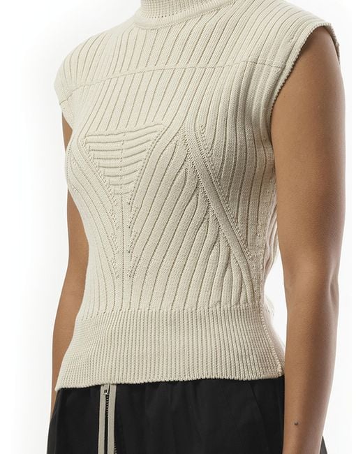 Rick Owens Multicolor Megarib Sleeveless Turtle, 100% Cotton, Size: Small