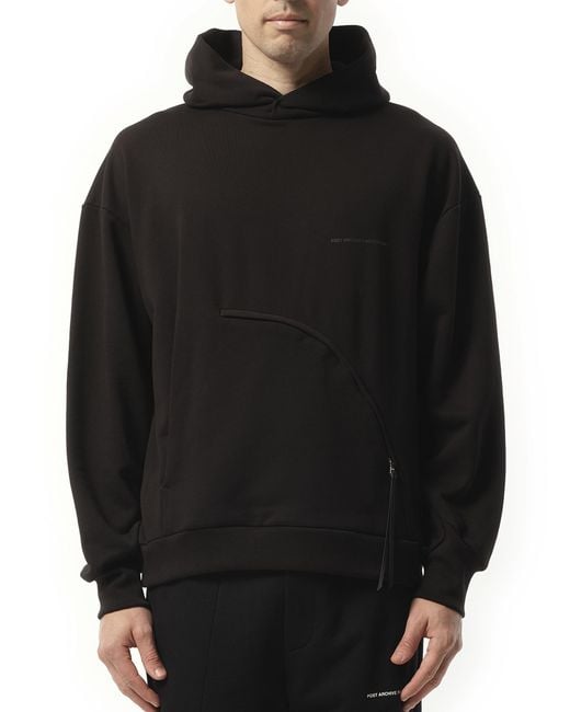 Post Archive Faction PAF Black 8.0 Hoodie Center, 100% Cotton, Size: Small for men