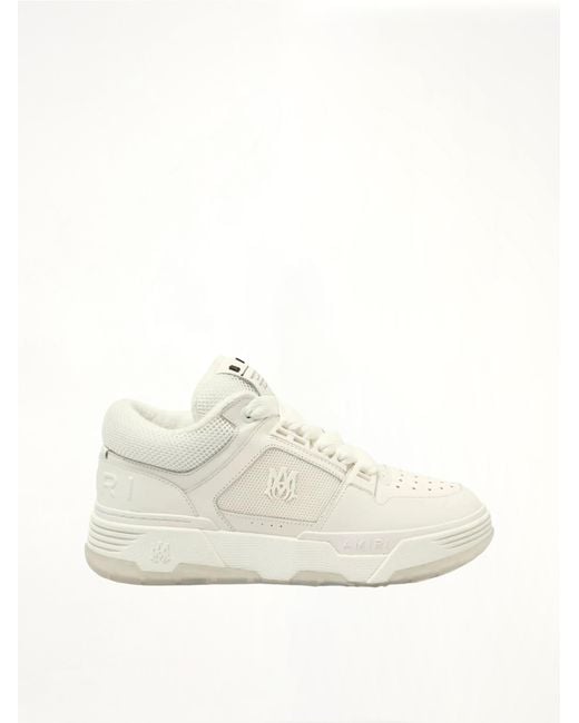 Amiri White MA-1 Leather Panelled Sneakers for men