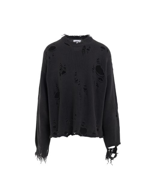 Doublet Destroyed Knit Pullover In Black for Men | Lyst