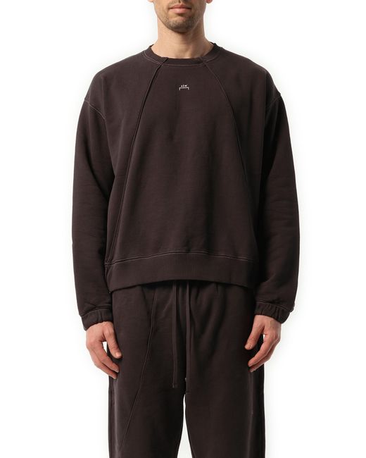A_COLD_WALL* Black Millbank Crewneck Sweater, Long Sleeves, 100% Cotton, Size: Large for men