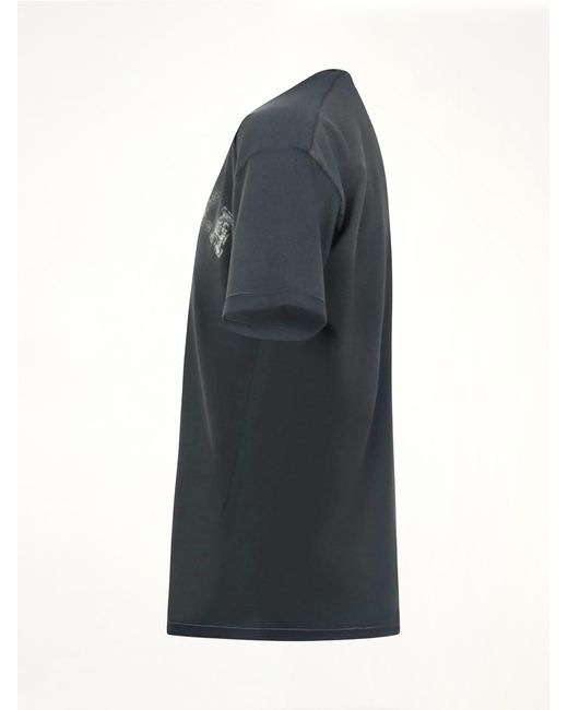 Maison Margiela Black Faded Logo Relaxed Fit T-Shirt