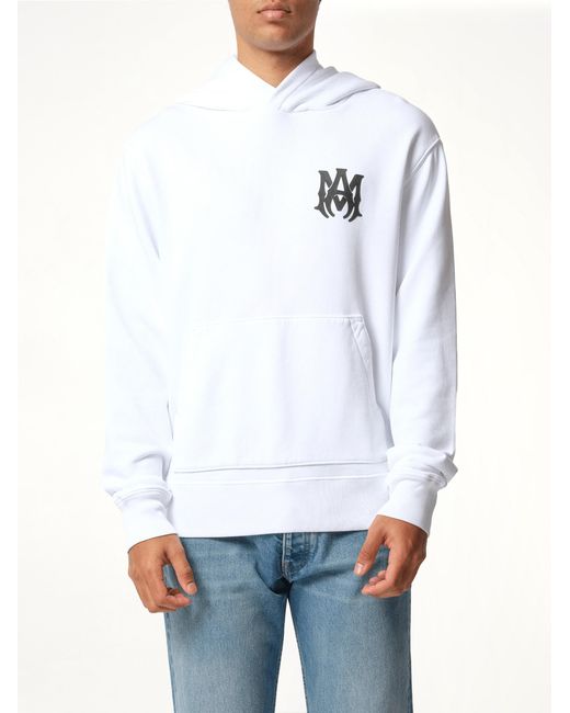 Amiri White Ma Core Logo Hoodie for men