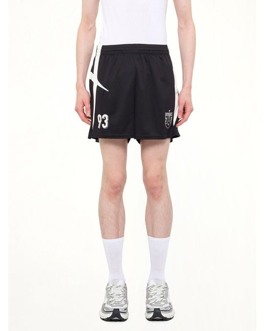 Represent Black Star Foorball Panelled Shorts for men