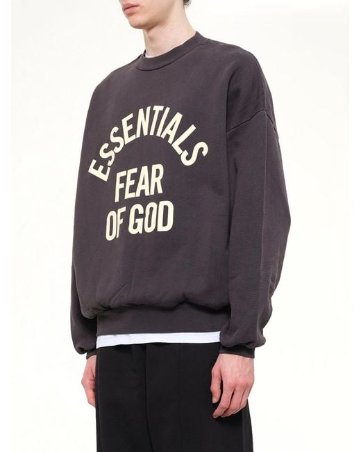 Fear Of God Gray Campus 90's Crewneck Sweatshirt for men