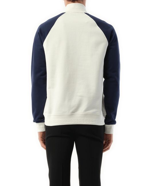 Casablanca Green Quarter Zip Colourblock Sweatshirt, Long Sleeves, 100% Cotton, Size: Small for men