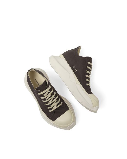Rick Owens Brown Abstract Low Sneakers, 100% Cotton for men