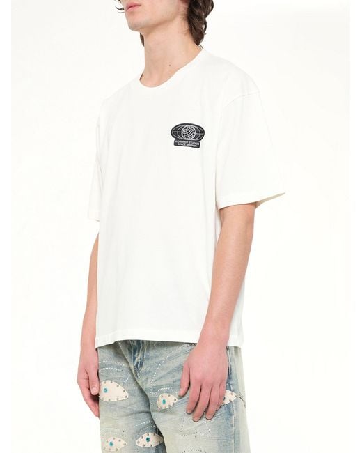 Kidsuper White Globe Space Program T-Shirt for men