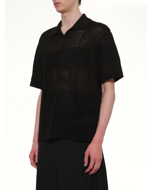 Wooyoungmi Black Knitted Shirt for men
