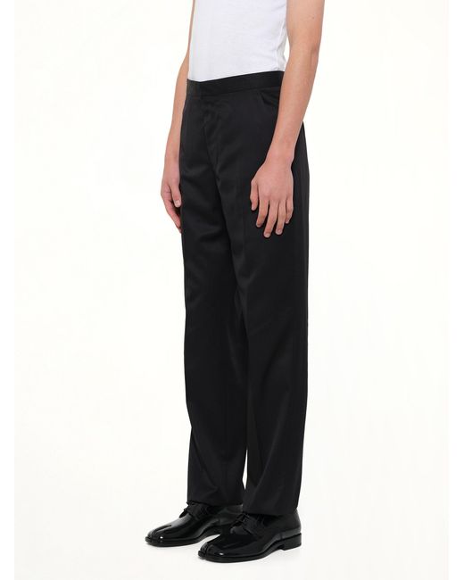 Maison Margiela Black Compact Light Wool Suit Pants for men