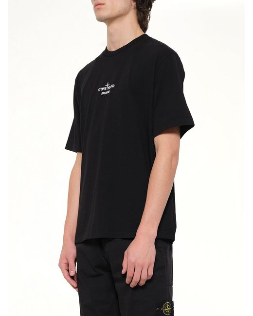 Stone Island Black 2100023 Ss T-Shirt for men