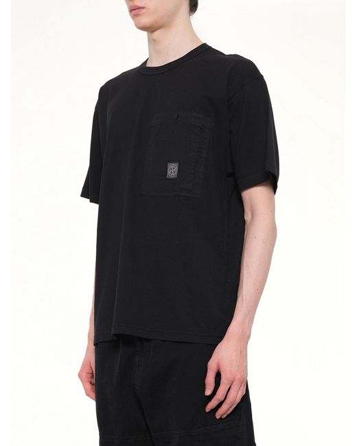 Stone Island Black 2100004 Ss T-Shirt for men