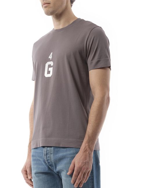 Givenchy Gray Four G Dyed Logo T-Shirt, 100% Cotton, Size: Small for men