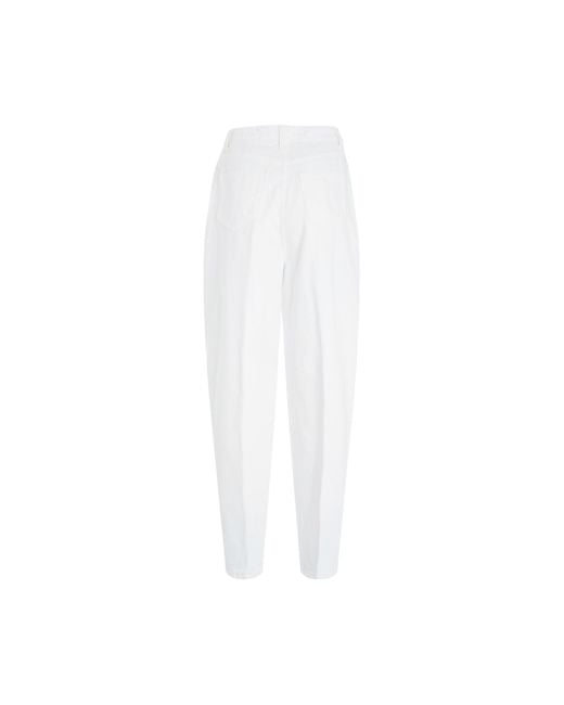 Khaite White Ashford Jeans, , 100% Cotton