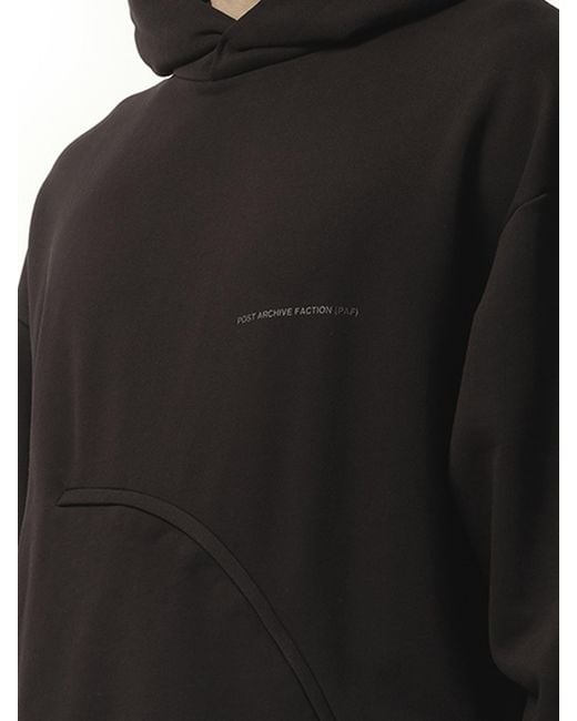 Post Archive Faction PAF Black 8.0 Hoodie Center, 100% Cotton, Size: Small for men