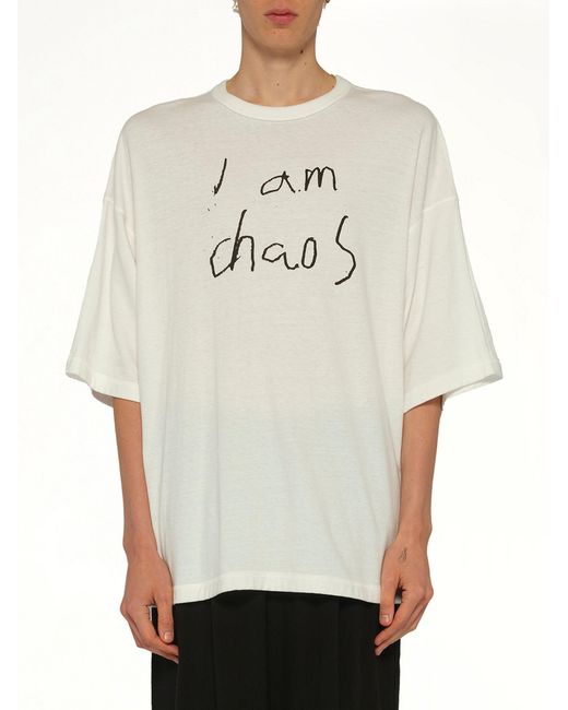 Undercover Gray "I Am Chaos" T-Shirt for men