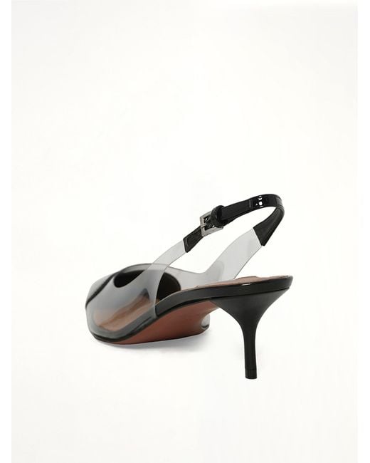 Alaïa Metallic Le Coeur Slingbacks H55