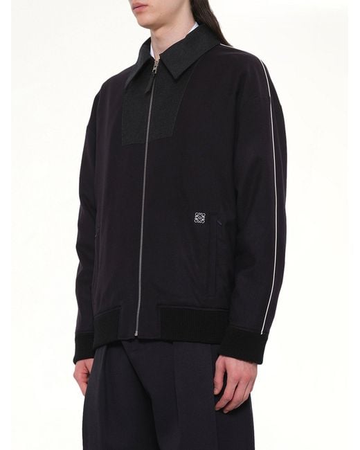 Loewe Black Wool Traksuit Jacket for men