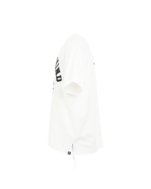 Mastermind Japan White Logo Skull T-Shirt, Round Neck, Short Sleeves, , 100% Cotton, Size: Medium for men