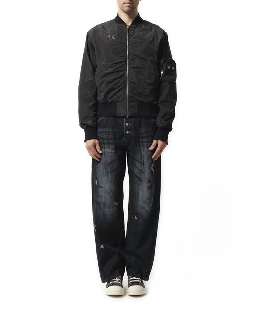 THUG CLUB Black Scarred Tango Charlie Bomber, 100% Polyester for men